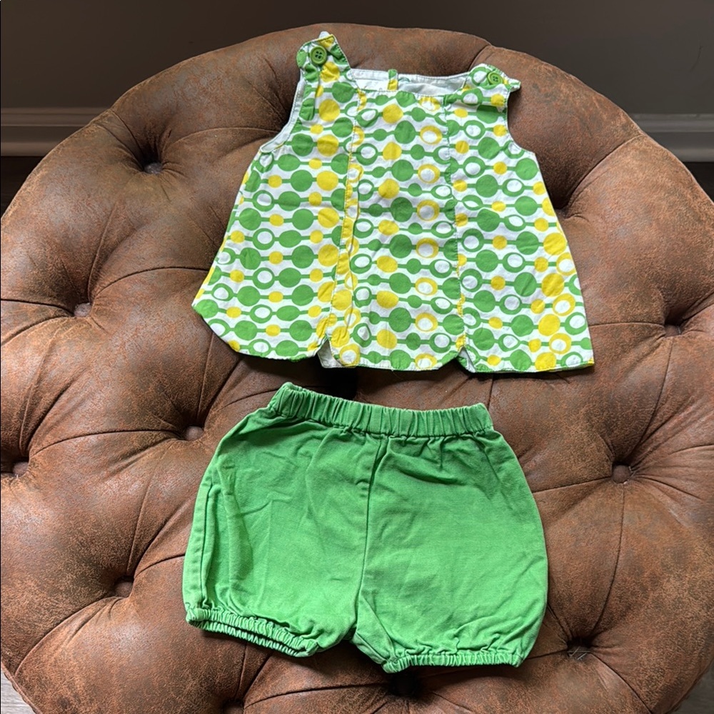 Vintage Strasburg Set Green and Yellow Girl’s Outfit